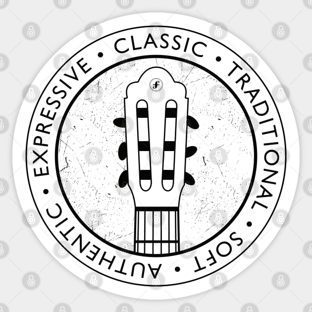 Classical Guitar Vibes. Light Edition Sticker by filiposwear